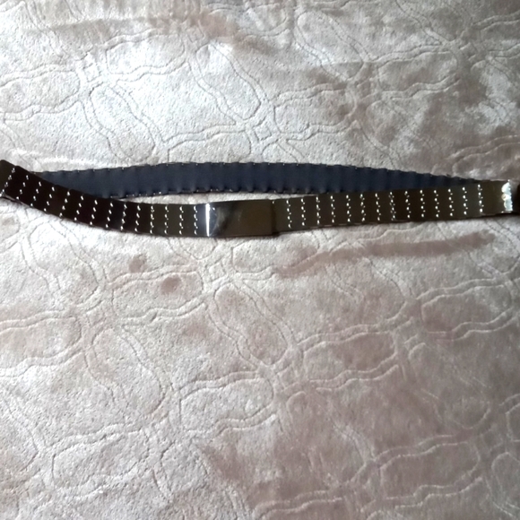 1970's vintage silver tone elastic belt - Picture 1 of 8